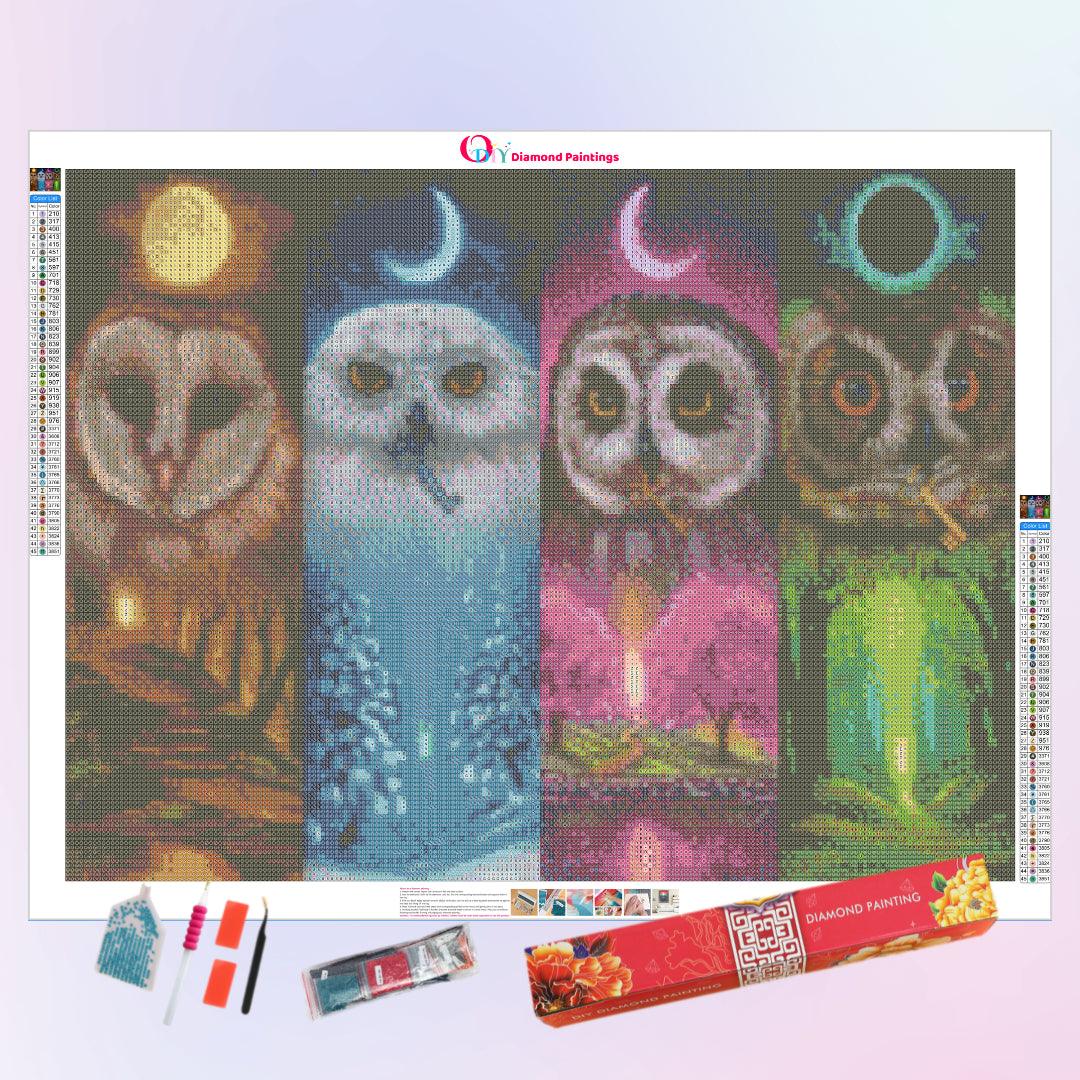 Four Seasons Owls Diamond Painting