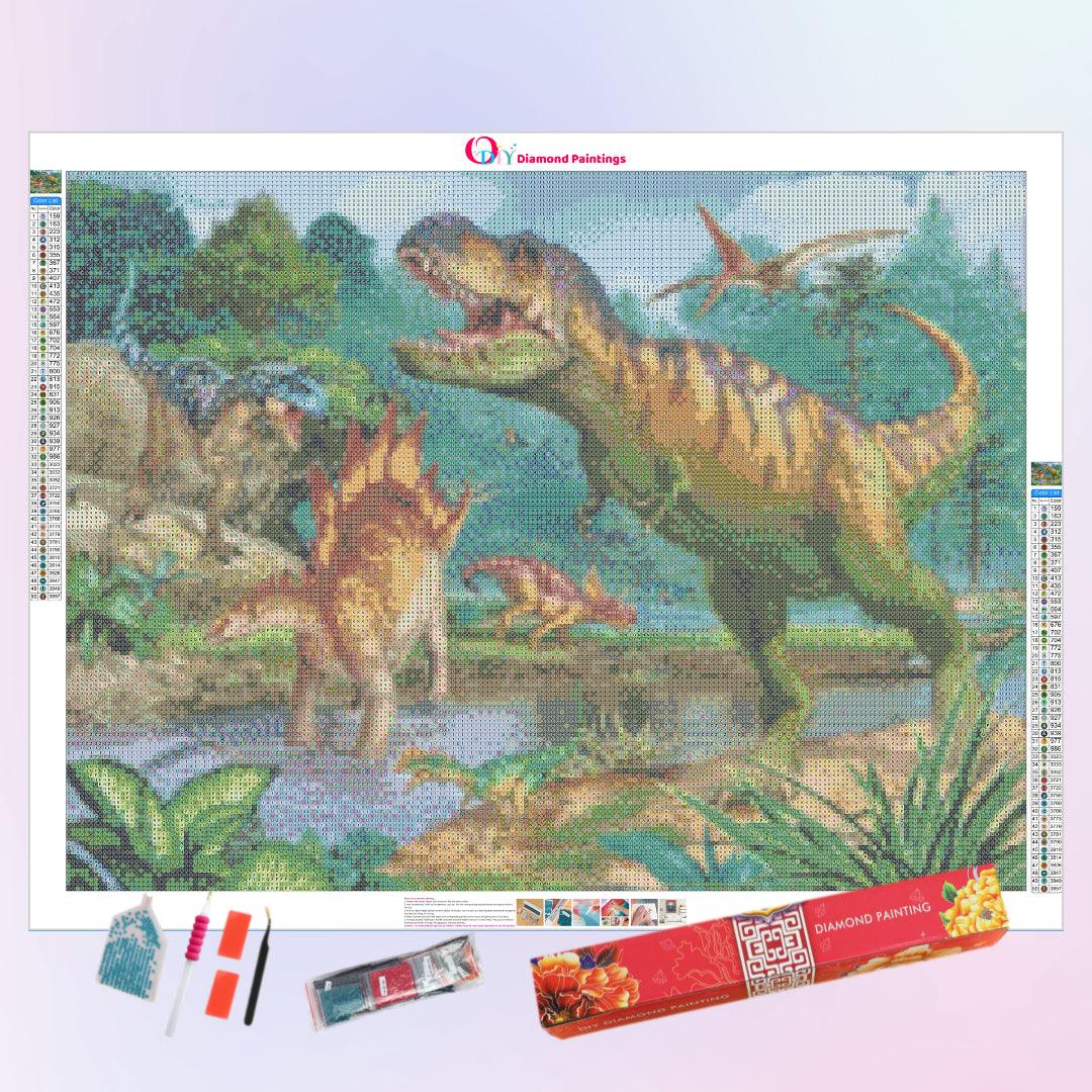 Dinosaurs on the River Diamond Painting