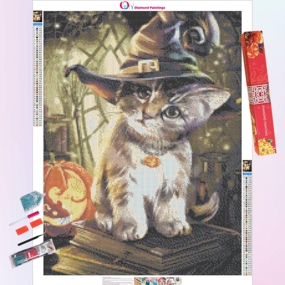 Cute Cat in Halloween Diamond Painting