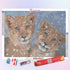 Lion Brothers in the Snow Diamond Painting