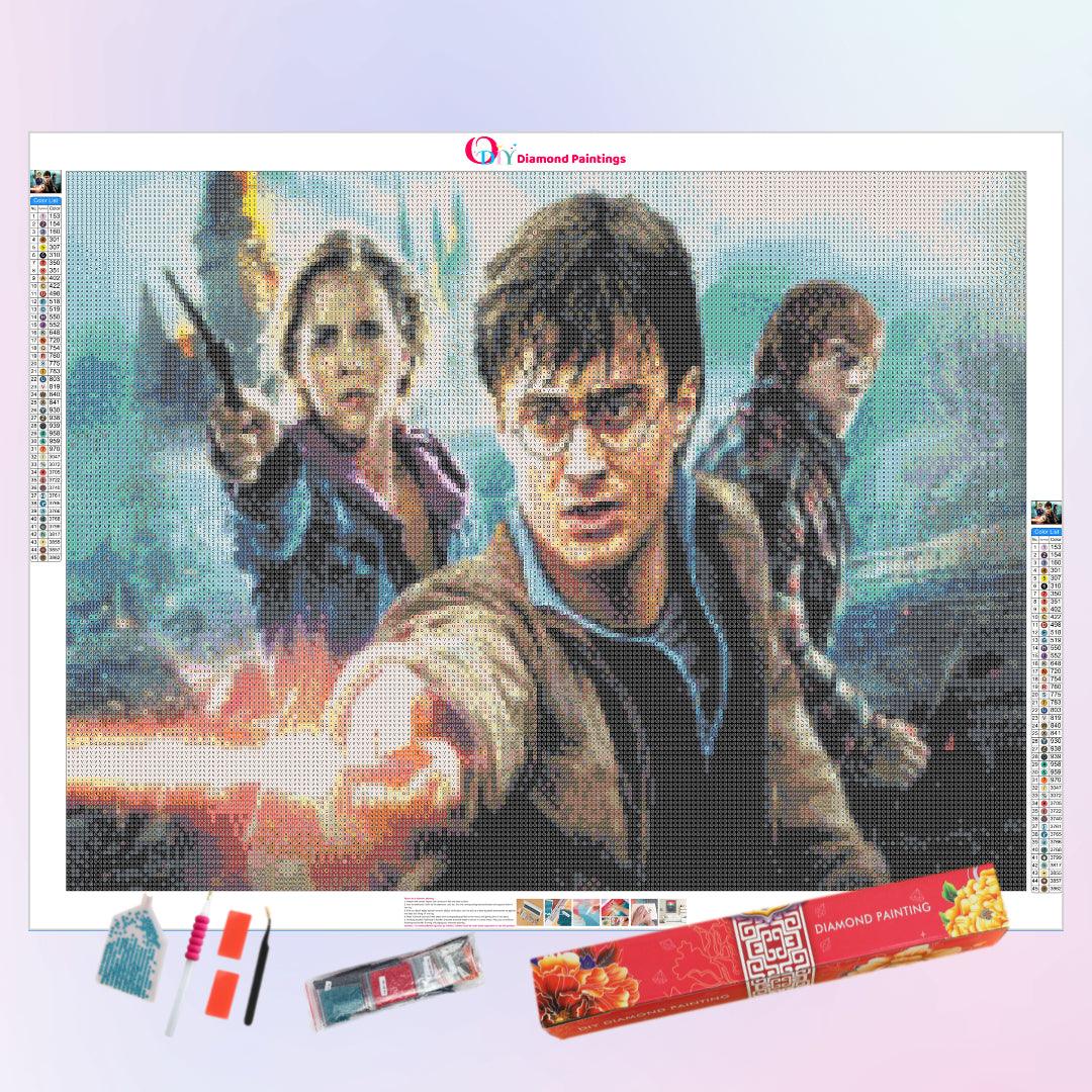 De Hobby Planeet, Diamond Painting Harry Potter 30x40cm - Hogwarts -  Diamond Painting