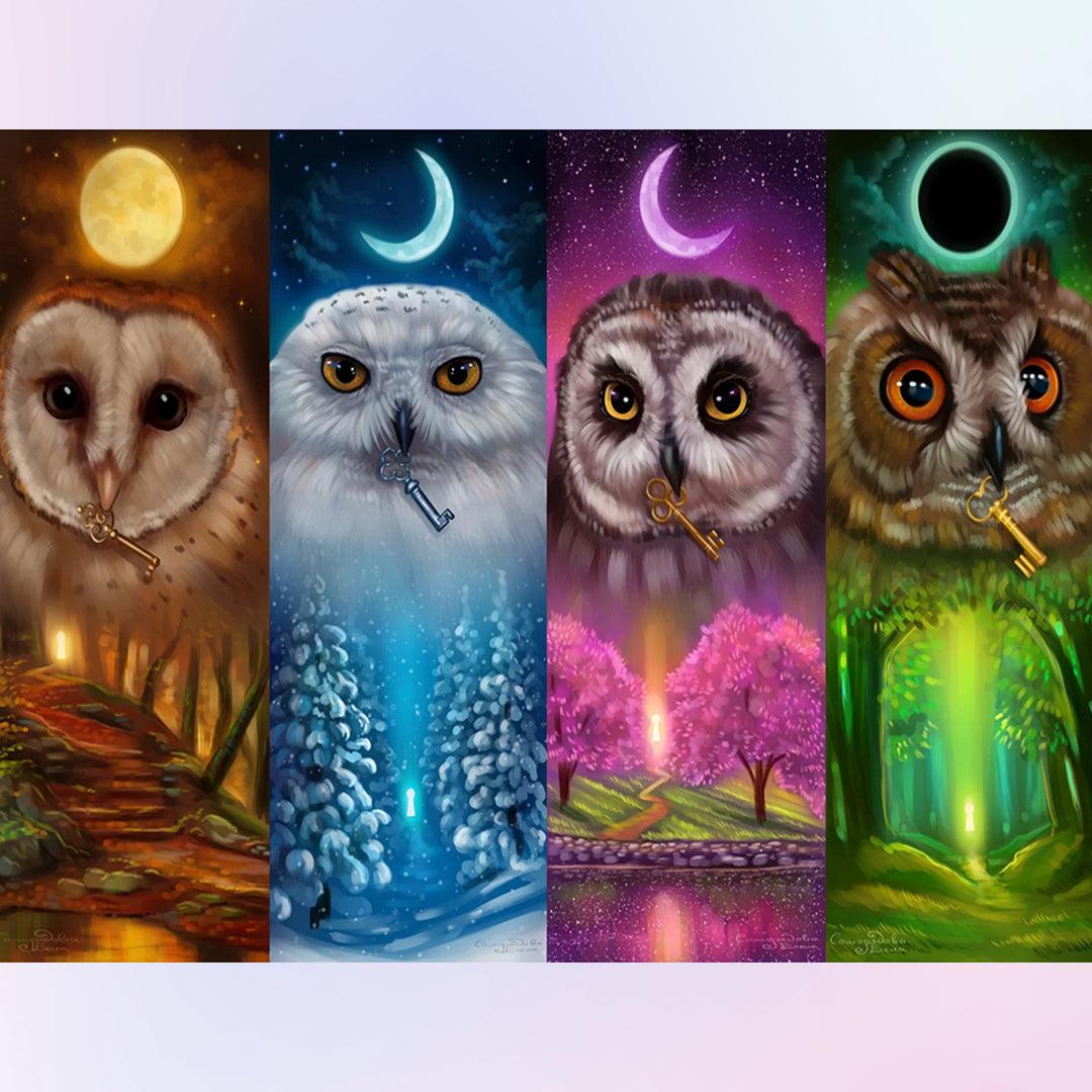 Four Seasons Owls Diamond Painting