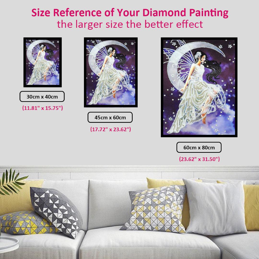 Fairy with Pearls on the Moon Diamond Painting