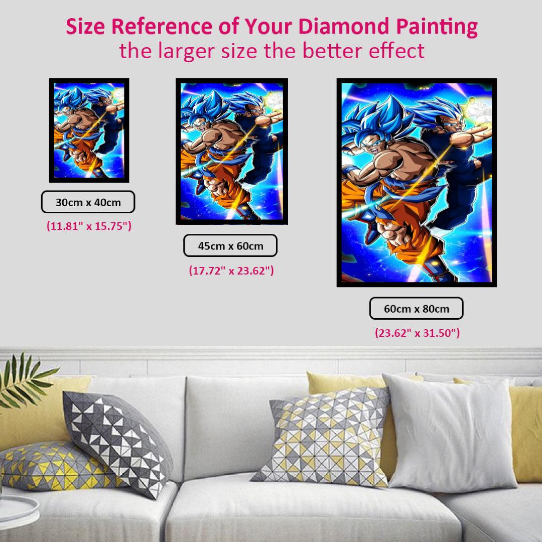 Goku and Vegeta Fight Shoulder to Shoulder Diamond Painting