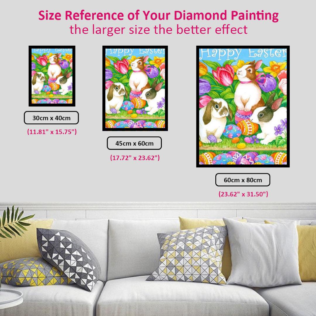 Rabbits Celebrating Easter Diamond Painting