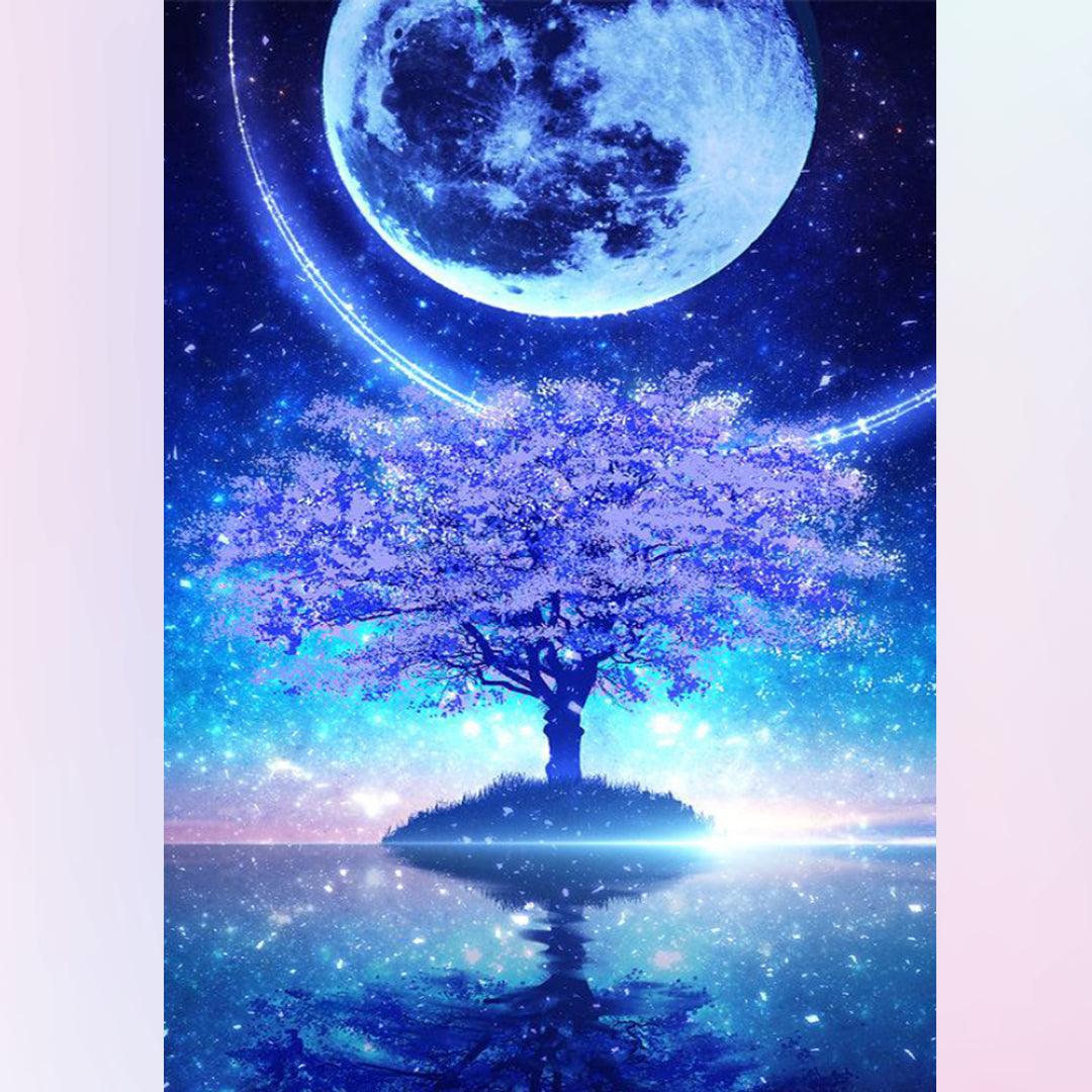 The Tree that Connects the Sea and the Sky Diamond Painting