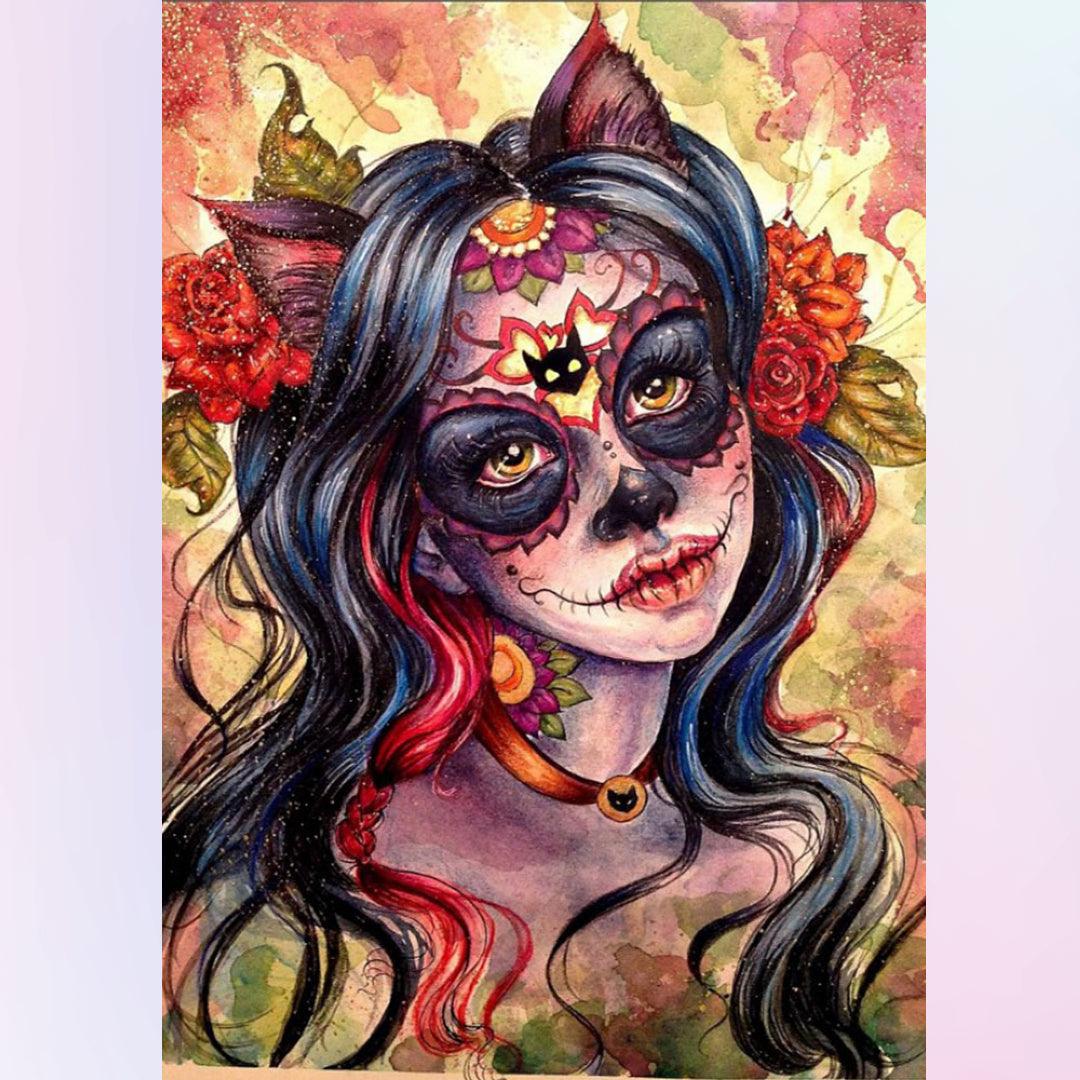Beautiful Skull Girl Diamond Painting