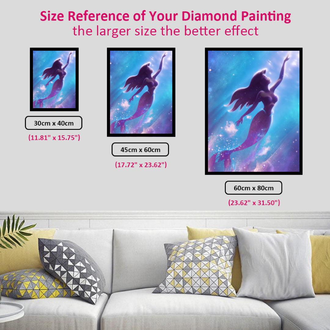 Mermaid Dancing under the Water Diamond Painting