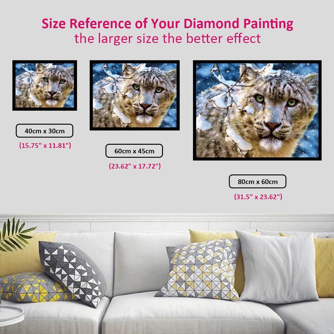 Leopard in the Snowy Day Diamond Painting