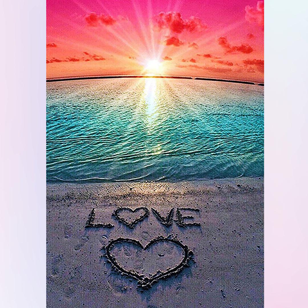 Love Sunset of Seaside Diamond Painting