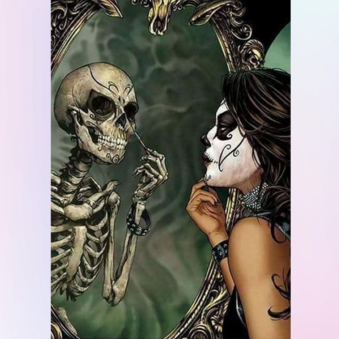 Skull in the Mirror Diamond Painting