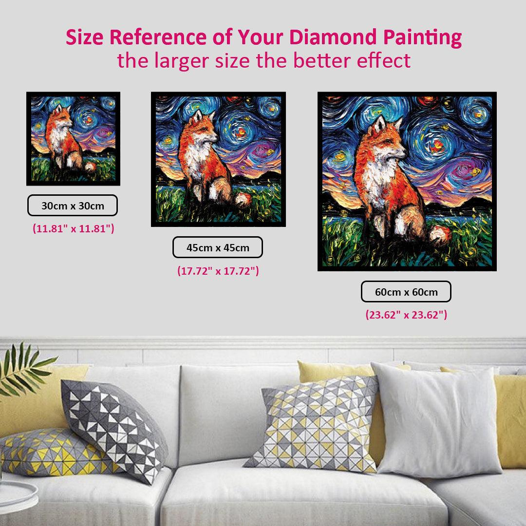 Fox in the Starry Night Diamond Painting