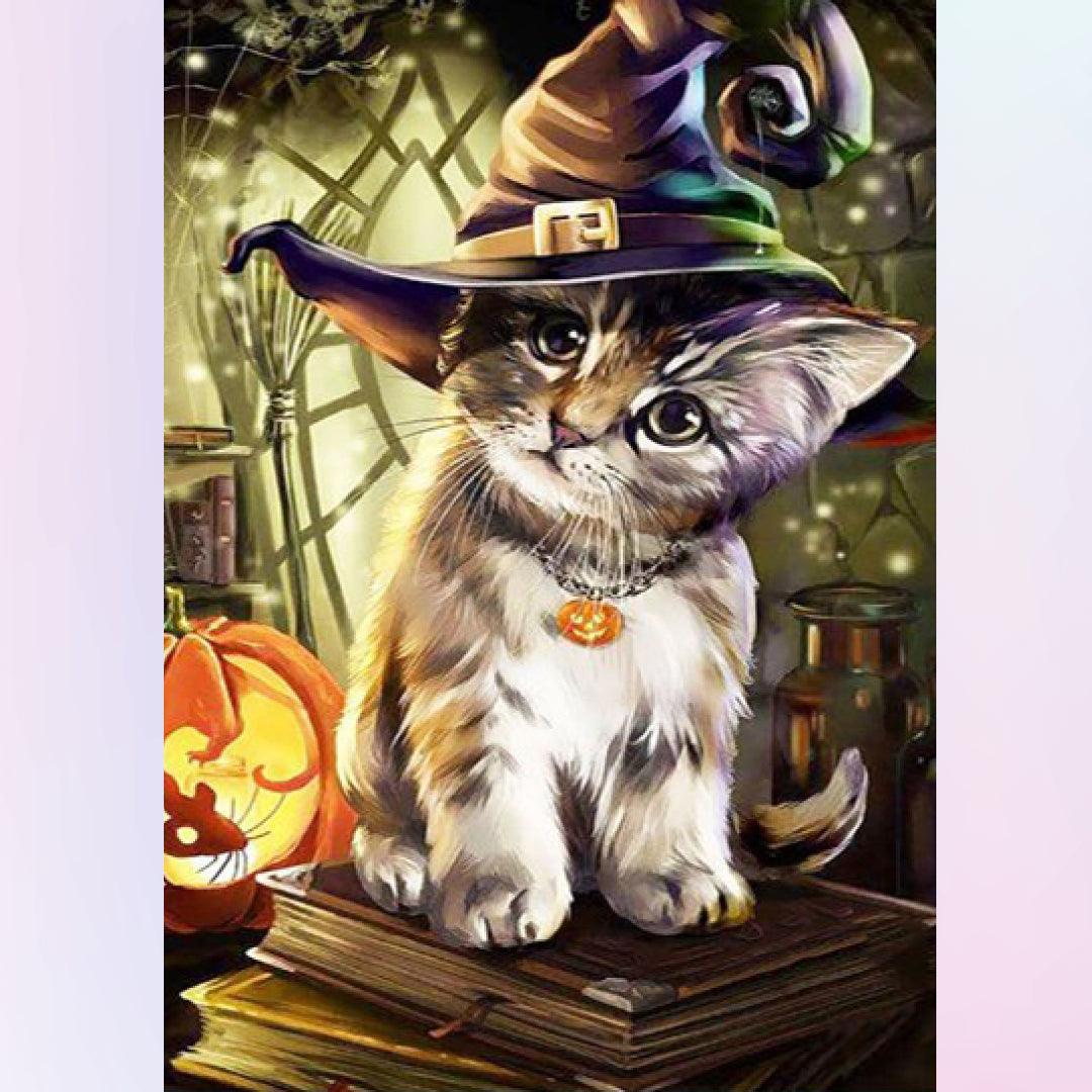 Cute Cat in Halloween Diamond Painting
