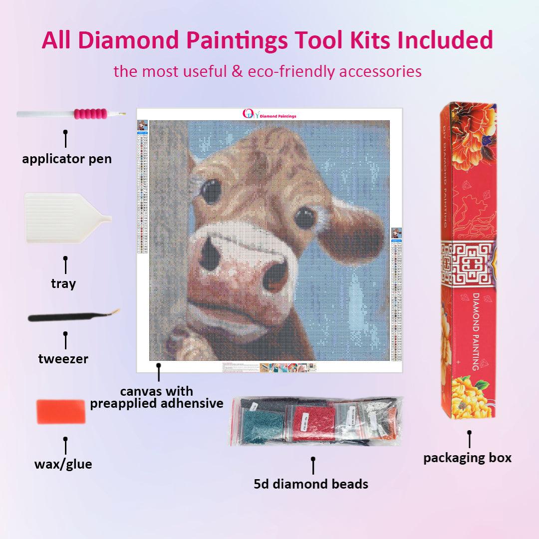 Timid Cow Diamond Painting