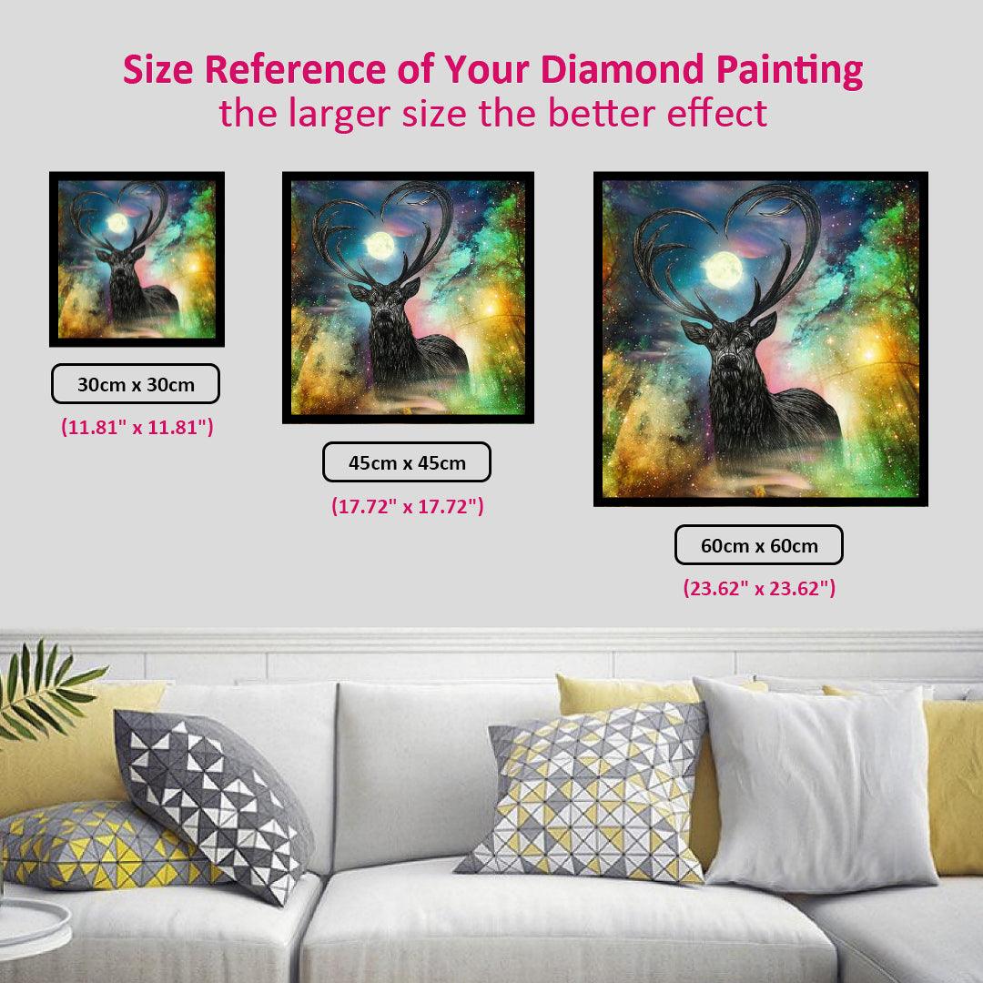 Deer in the Dreamy Moonlight Diamond Painting