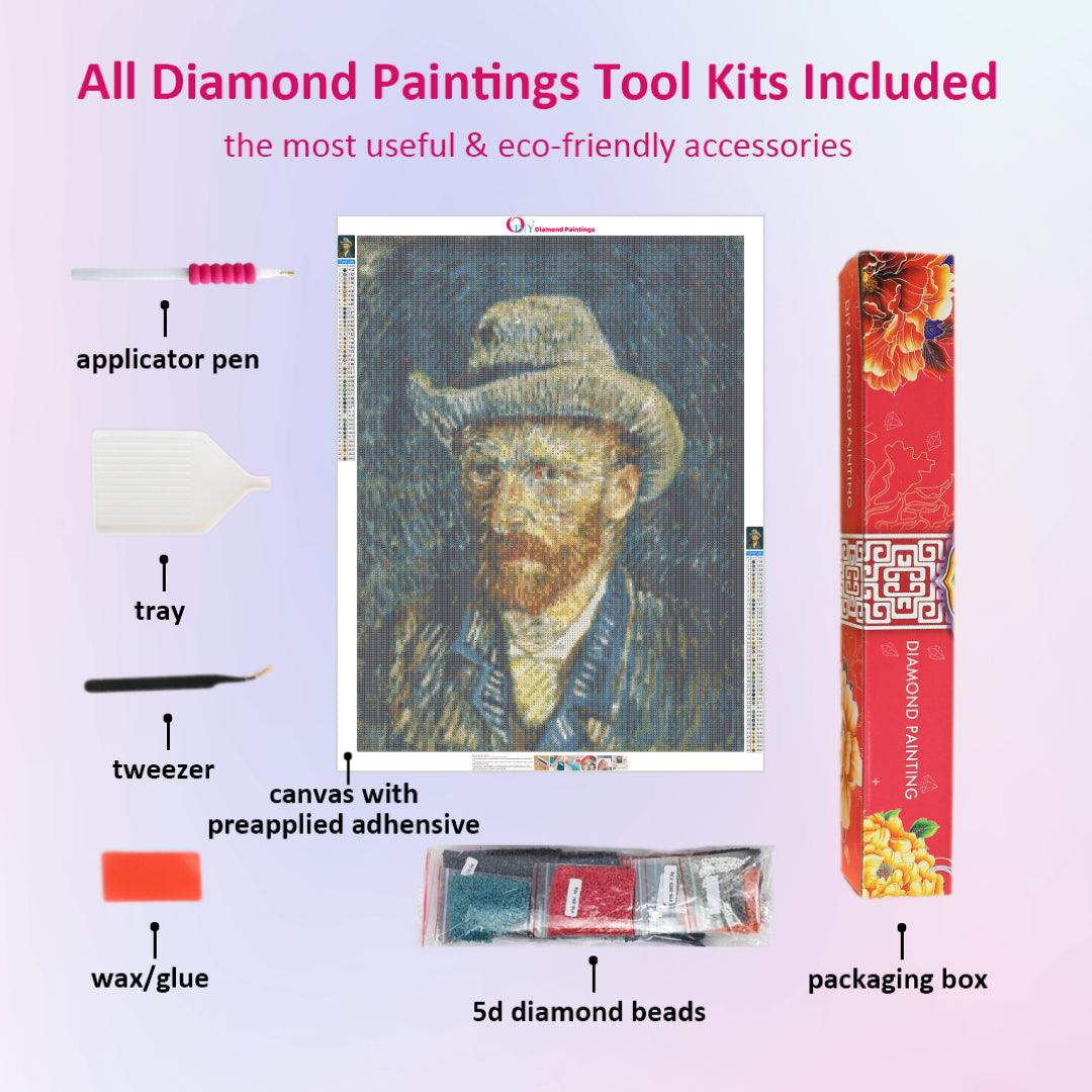 Van Gogh Self Portrait with A Grey Felt Hat Diamond Painting