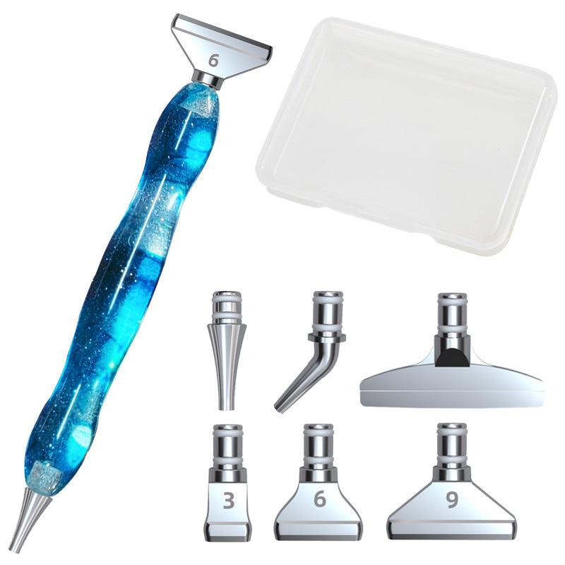Diamond Painting Pen Kit with 6 Pen Heads + 1 Storage Box