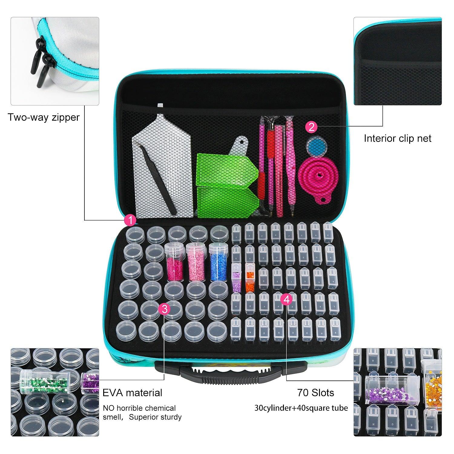 Colored Drawing 87 in 1 Diamond Painting Tool Kits Storage Container