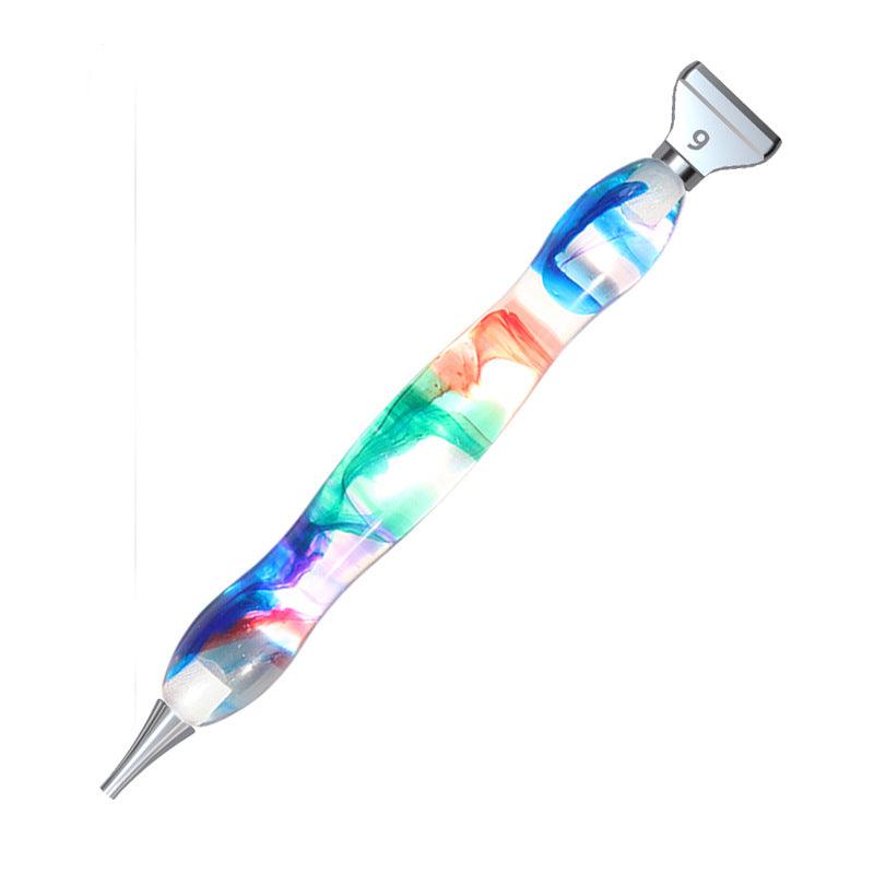 8 Colors Diamond Painting Pen 1 Drill + 6 Drills Head