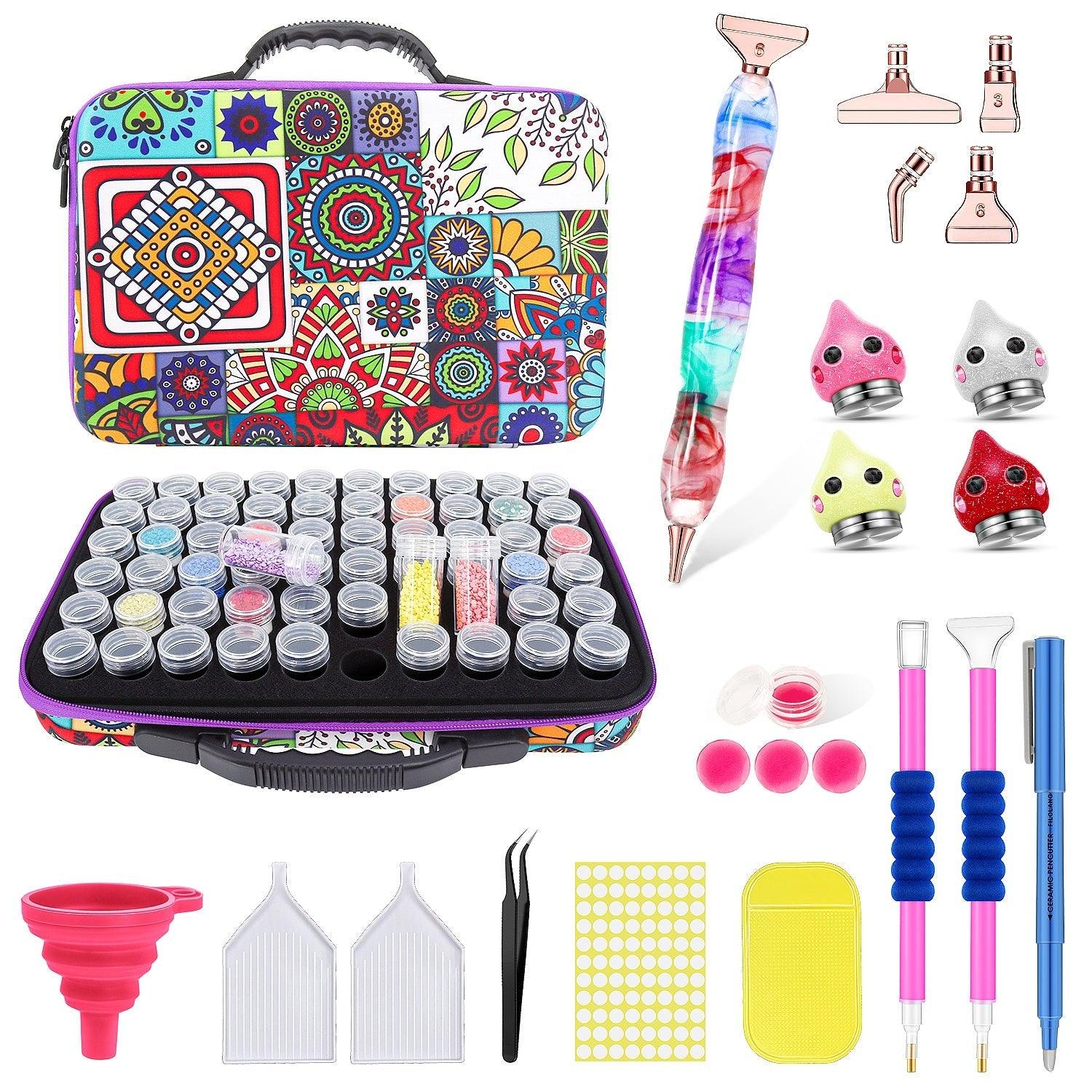 Artistic 80 in 1 Diamond Painting Tool Kits Storage Container