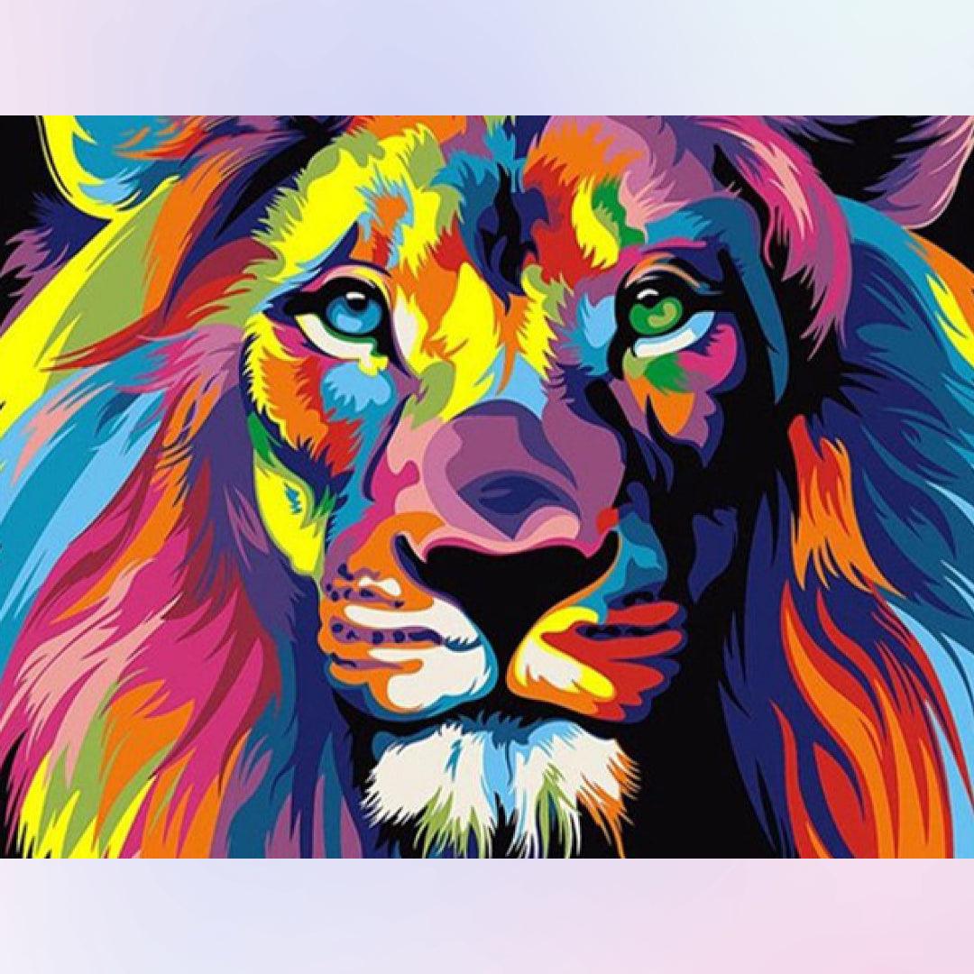 Lion in Different Insights Diamond Painting