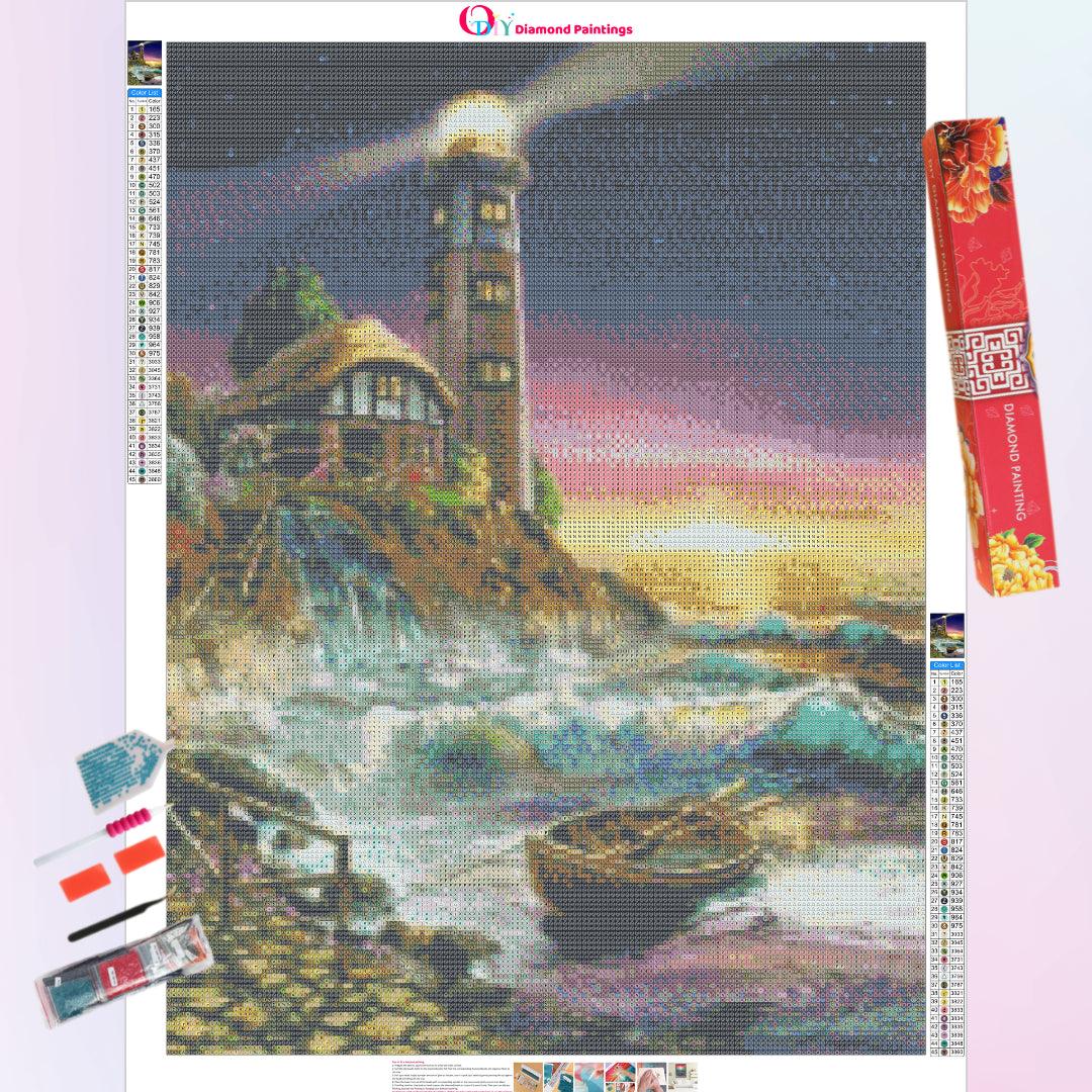 Lighthouse in the Sunny Night Diamond Painting