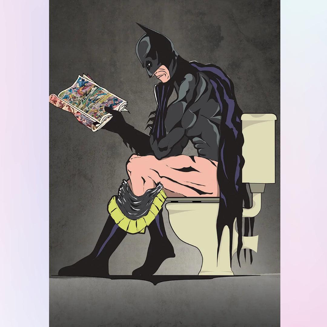 Batman in Restroom Diamond Painting