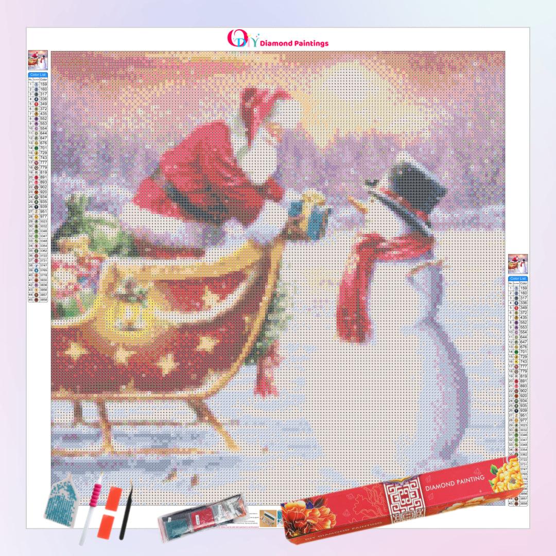 Santa Claus's Gift for Mr. Snowman Diamond Painting