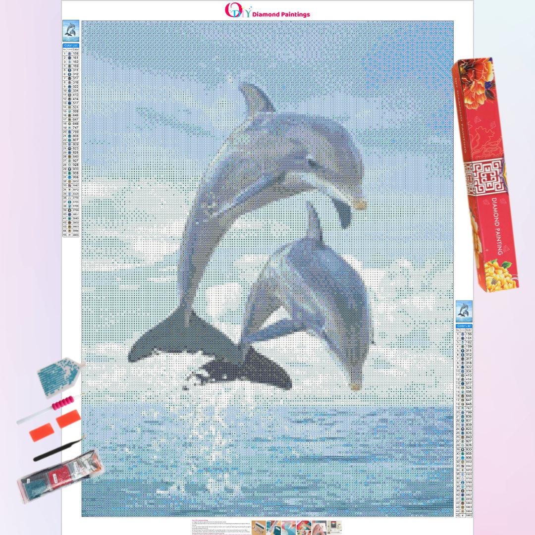 Dolphin Jumping out of the Water Diamond Painting