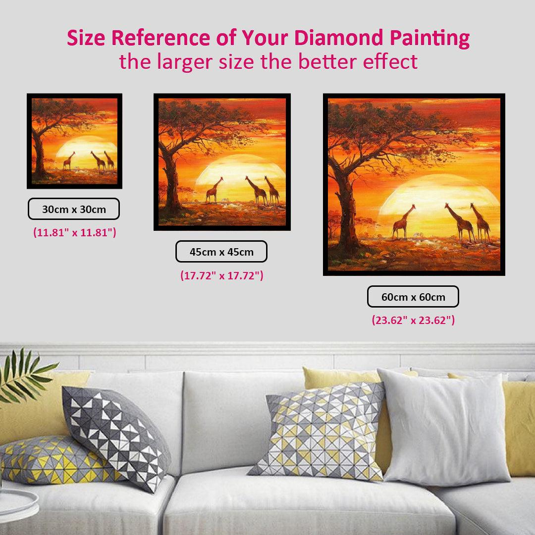 Giraffes at Sunset Diamond Painting