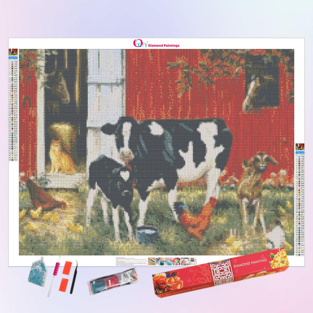 Cow in the Farm Diamond Painting