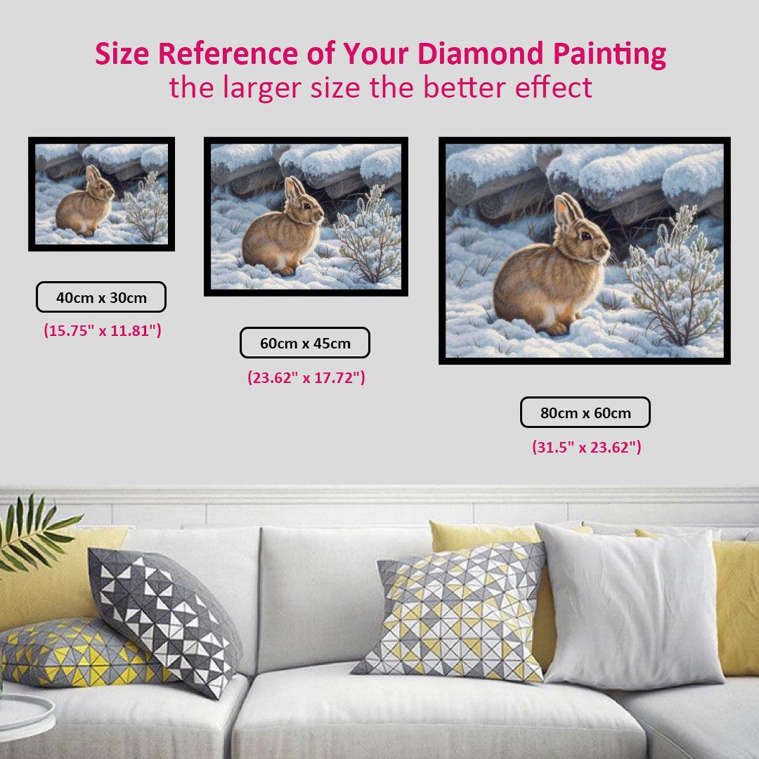 Rabbit in the Snow Diamond Painting