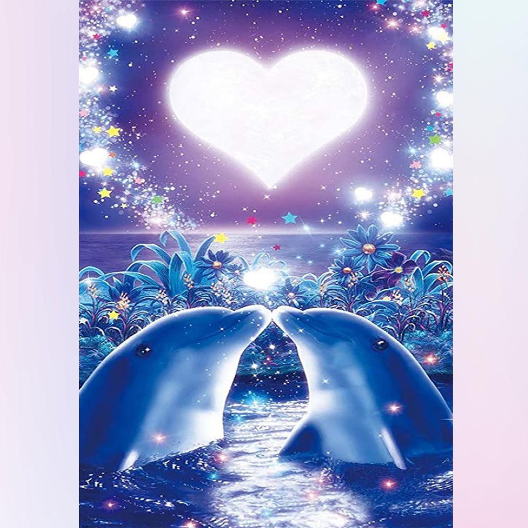 Dolphin Falling in Love Diamond Painting
