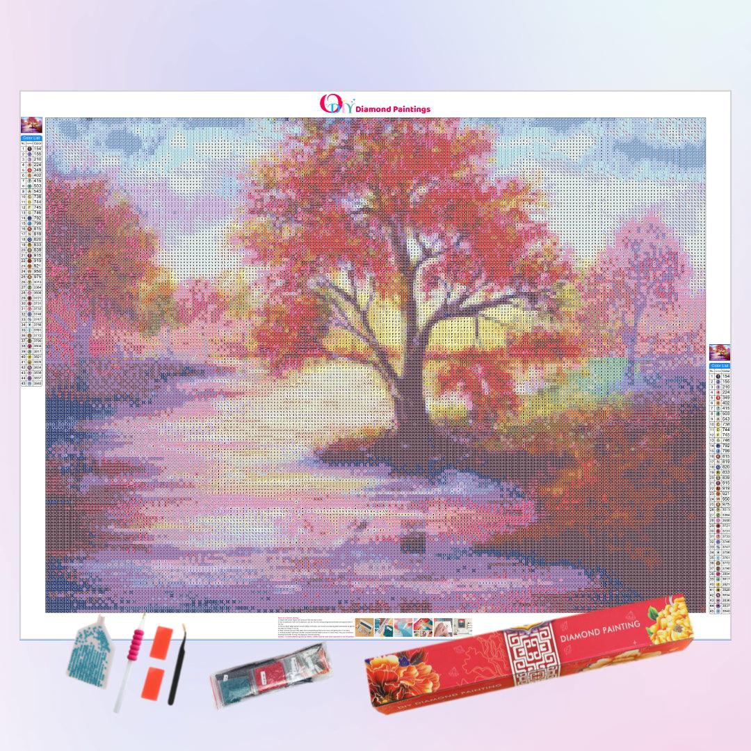 The Red Forest Diamond Painting