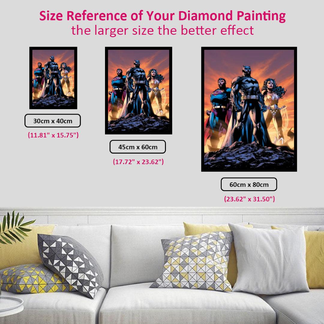 Superman Batman & Wonder Woman Diamond Painting