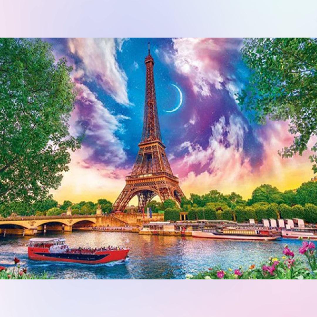The Beautiful Seine and Eiffel Tower Diamond Painting