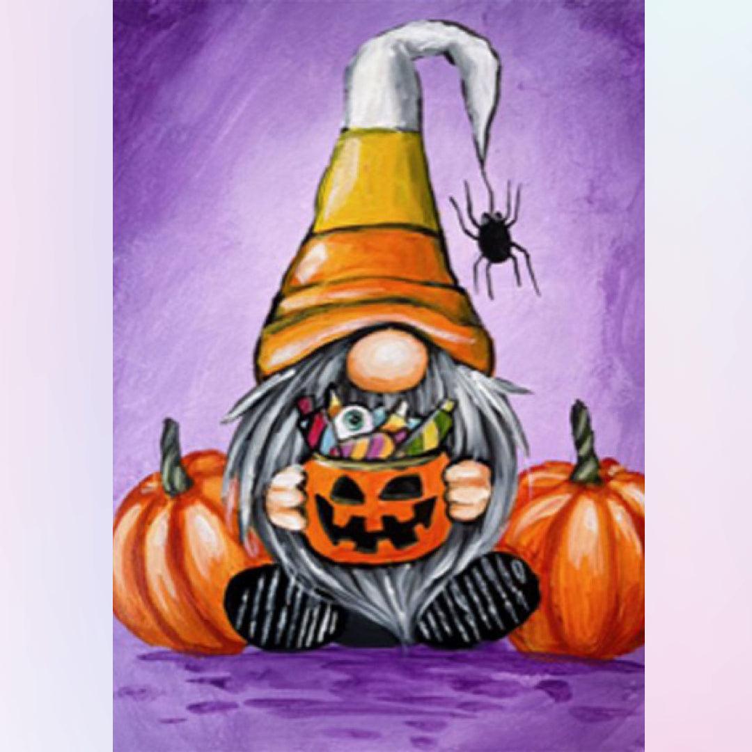 Dwarf with Pumpkin Diamond Painting