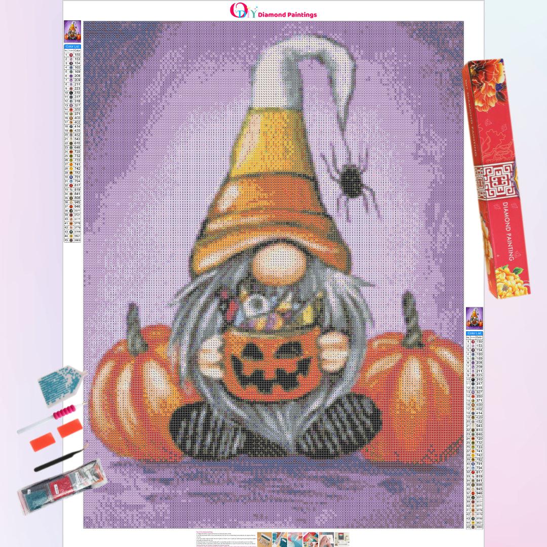 Dwarf with Pumpkin Diamond Painting