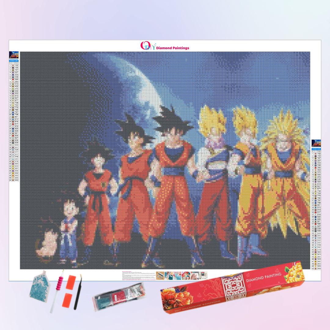 Goku All Stages of Growth Diamond Painting