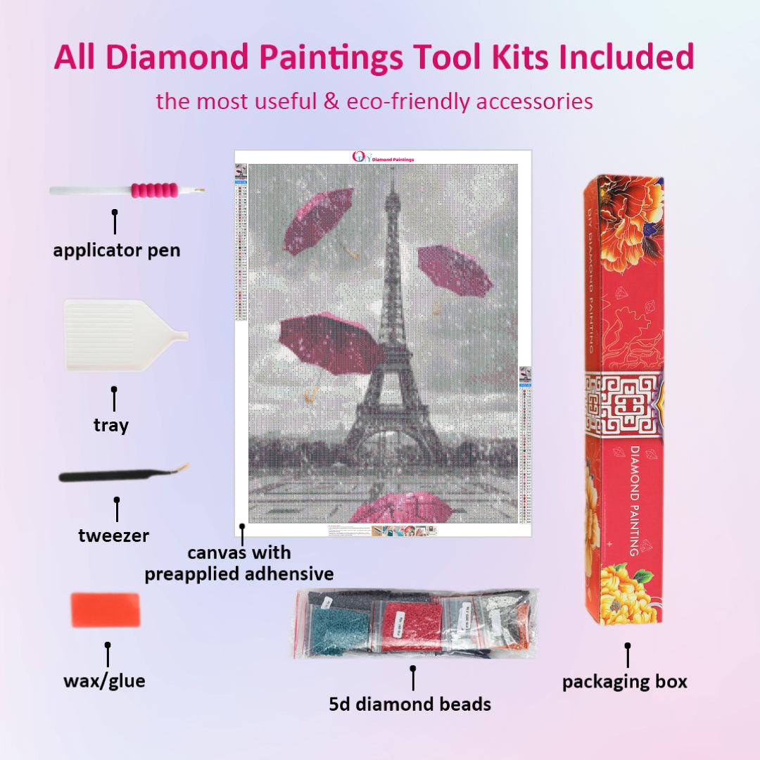 Eiffel Tower in the Rain Diamond Painting