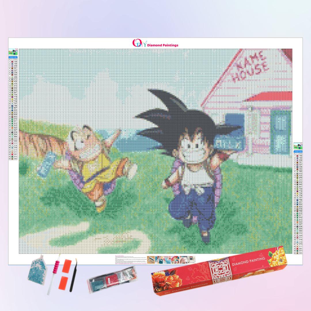 Little Goku and Kuririn Diamond Painting