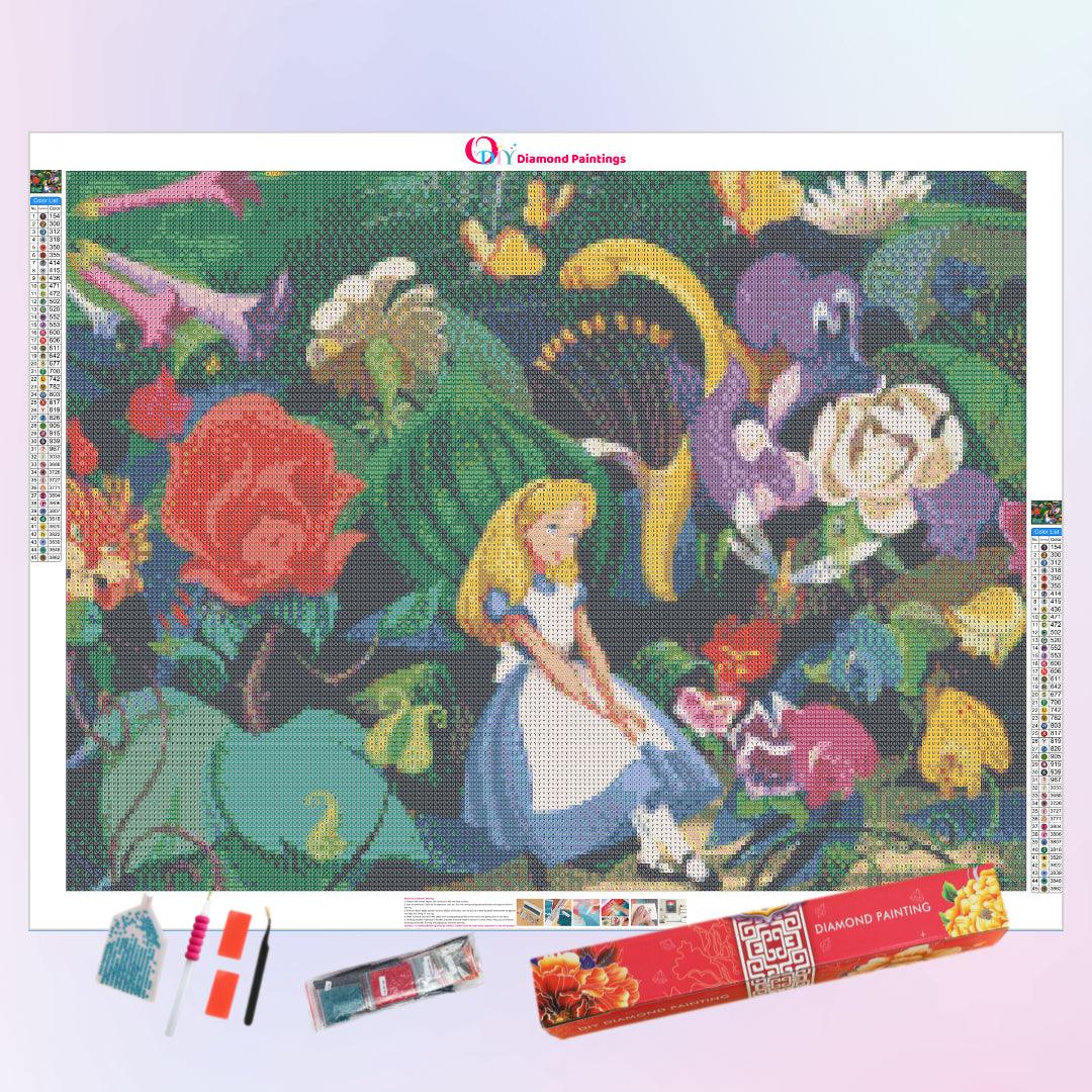 Alice in the Flowers Diamond Painting