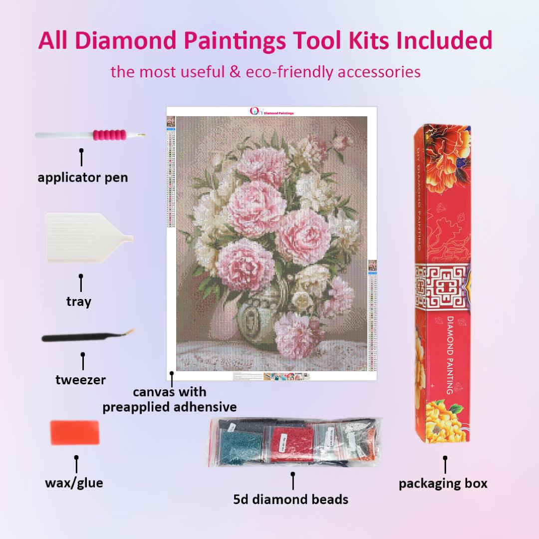 Pink Peony Diamond Painting