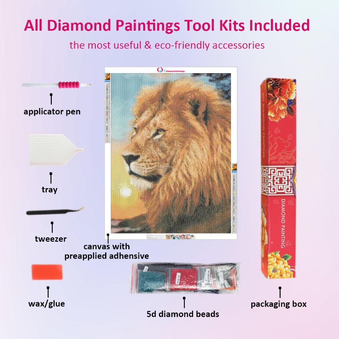 Lion at Sunset Diamond Painting