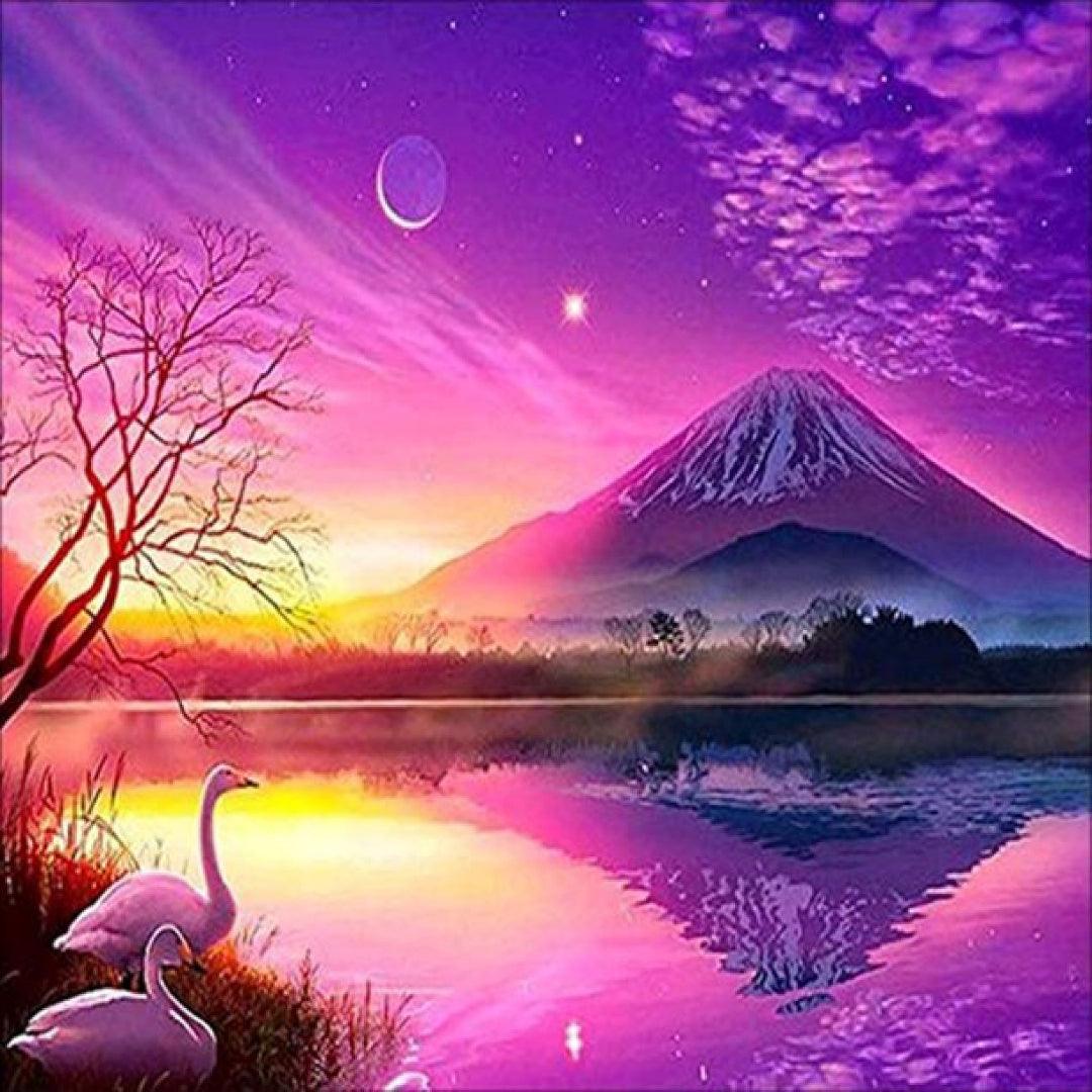 Mount Fuji at Sunset Diamond Painting