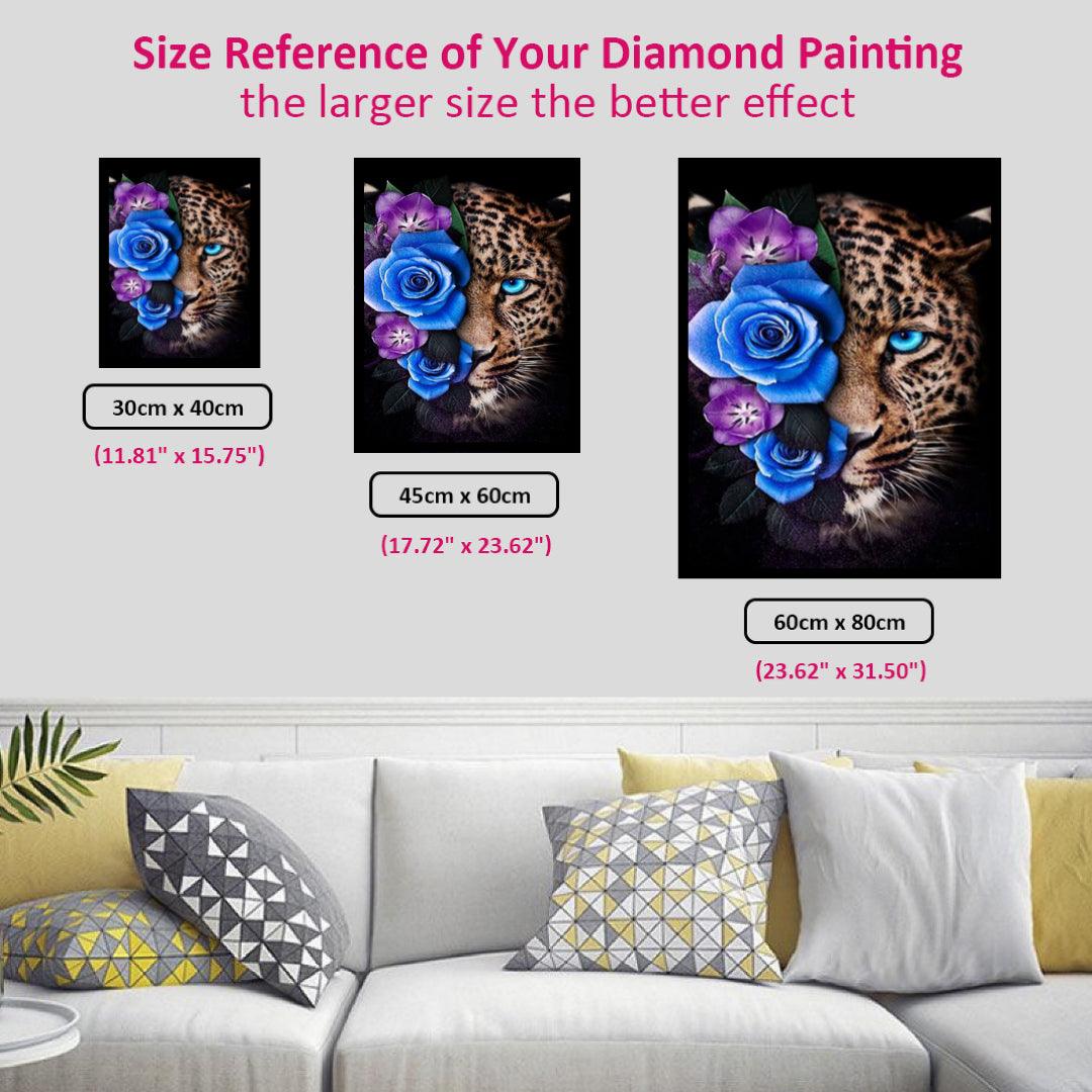 Leopard with Rose Diamond Painting