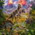 Dinosaur World Volcanic Eruption Diamond Painting