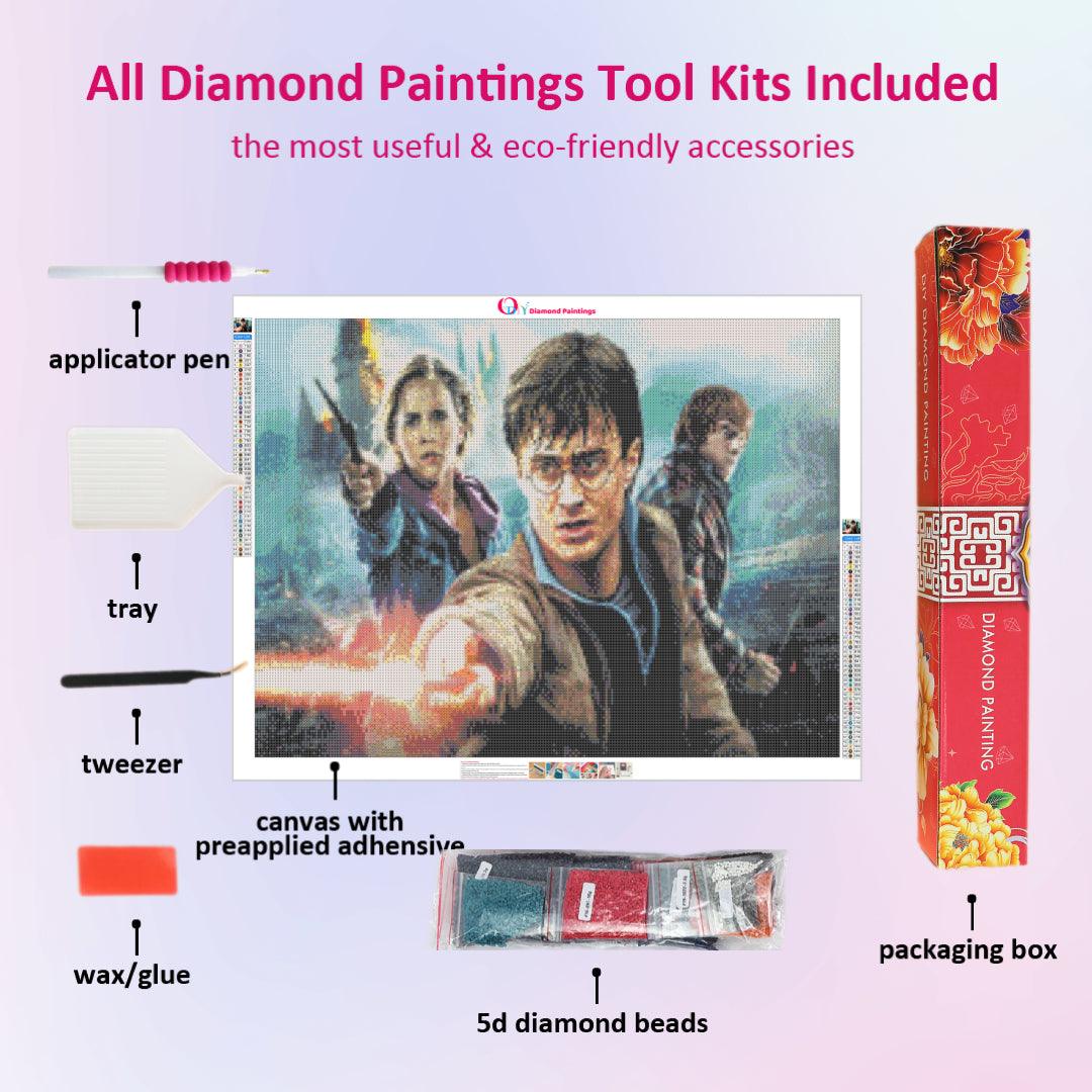 Harry Ron & Hermione Fighting Back Diamond Painting
