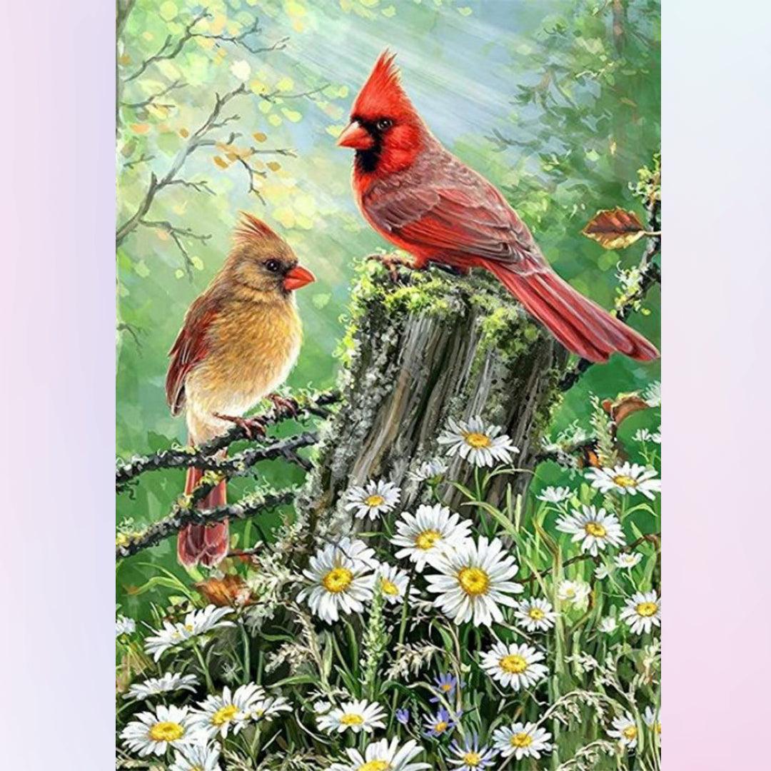 Birds with Daisy Diamond Painting