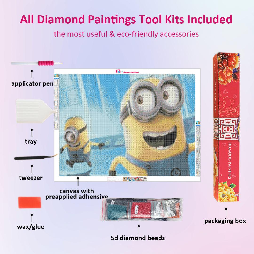 Minions Happy Chasing Diamond Painting